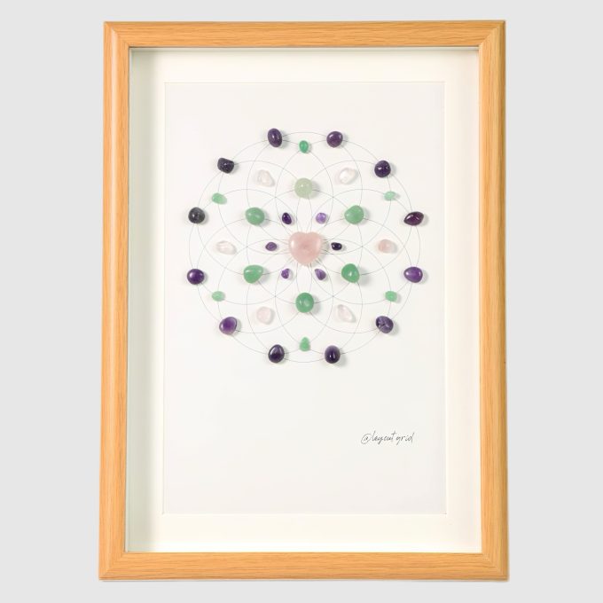 Love & Harmony Crystal Grid Wall Art