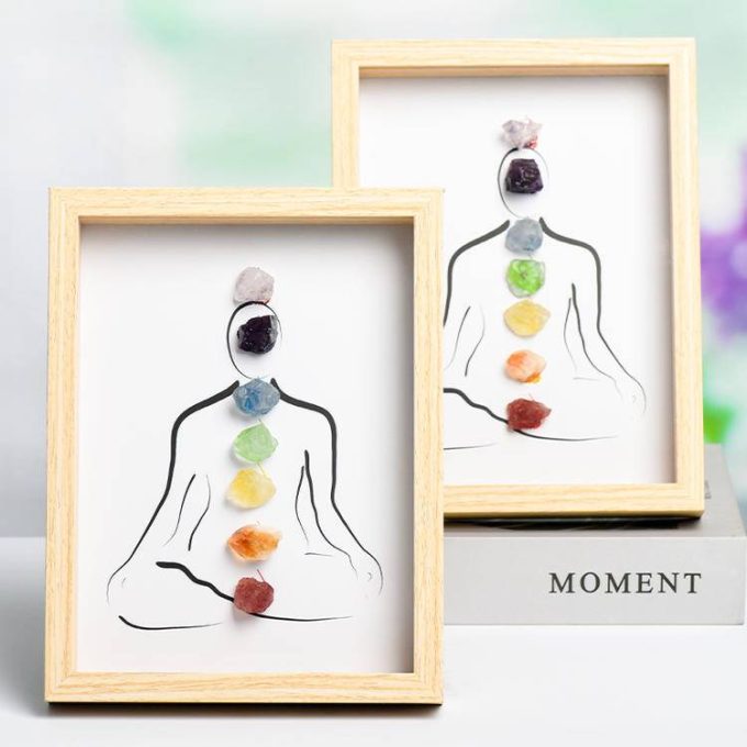 Seven Chakra Crystal Wall Art