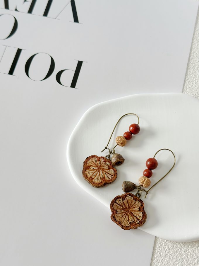 Natural Red Vine Earrings
