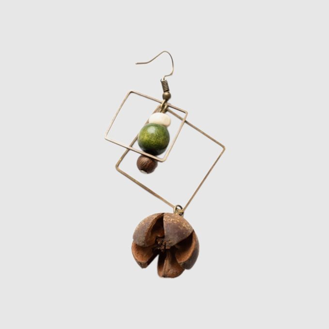 Natural Cross Fruit Earrings