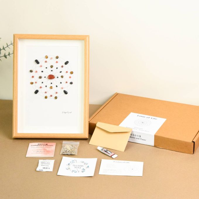 Love & Harmony Crystal Grid Wall Art