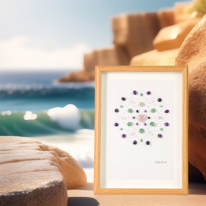 Love & Harmony Crystal Grid Wall Art