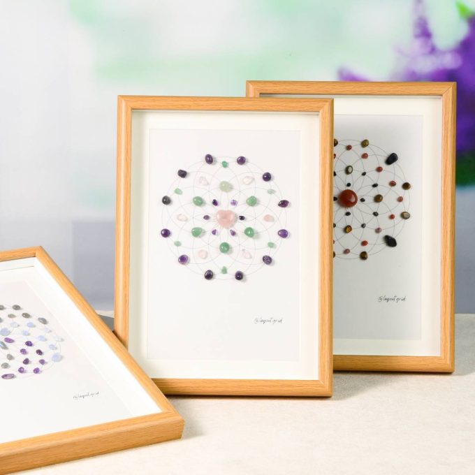 Love & Harmony Crystal Grid Wall Art