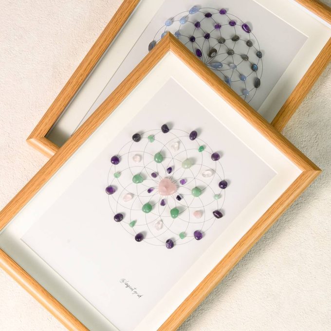 Love & Harmony Crystal Grid Wall Art