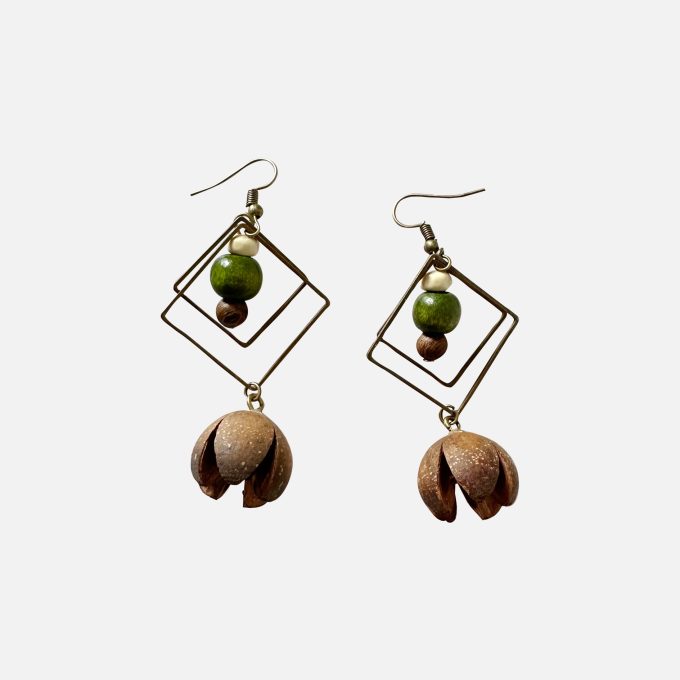Natural Cross Fruit Earrings